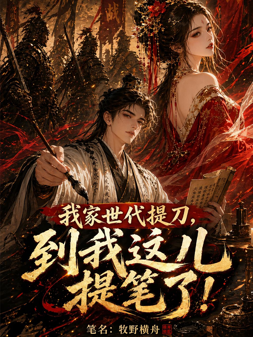 我家世代提刀，到我这儿提笔了！